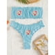 thumbnail image 1 of Conjunto de ropa interior con pegatinas de Hello Kitty para mujer, traje de baño dividido Sexy de Anime Kawaii, Bikini, sujetador, Bragas, tanga, regalo, 2 piezas, 1 of 4