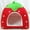 Red, variant on AUHomi Pet Sleeping Kennel, Dog Cot Cat Cave, Cozy Rabbit Hideout with Warm Fleece, Washable Cuddle Cup Winter Sleeping House for Small Pets (Brown Strawberry Style)