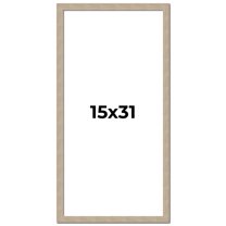 15x31 Frame Grey Solid Wood Picture Frame Width 1 Inches | Interior Frame Depth 0.5 Inches |