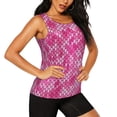 thumbnail image 2 of Lsque shiny with pink heart Printed Workout Tank Tops for Women, Athletic Sports Tank Tops, Compression Sleeveless Dry Fit Shirts,Sleeveless Yoga Shirt-Medium, 2 of 7