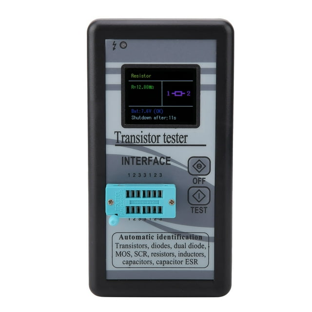 Probador de transistores digital con pantalla LCD multifuncional M328 de 0,5 Ω a 50 MΩ