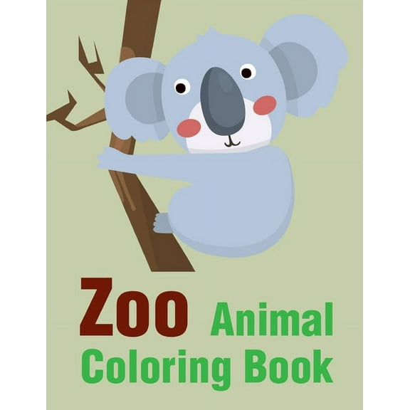 Funny Gift Ideas Zoo Animal Coloring Book: Christmas Book, Easy and Funny Animal Images, Book 8, (Paperback)