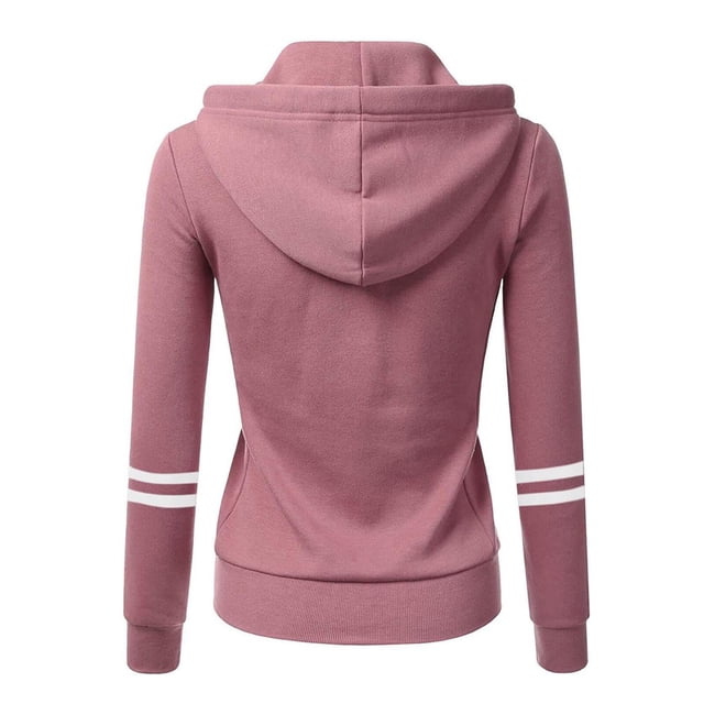 Pull d'Automne et d'Hiver pour Femmes Cardigan de Sport à Capuche avec Fermeture Éclair