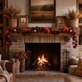 thumbnail image 6 of ShengapQ Artificial Maple Leaf Vines, Decorative Vines for Thanksgiving, Halloween Home Decor, Flexible Garland for Fireplace and Door Frame, Reusable Autumn Decorations, Seasonal Party Accessories, 6 of 6