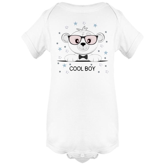 Cool Boy Adorable Bear Cartoon Bodysuit Infant -Image by Shutterstock,  6 Months