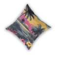 thumbnail image 2 of Iauyy Spring Couch Pillowcases 18x18 (Set of 2) Cotton fleece Pillow Covers for Bed Sofa Living Room, Island Mountains, 2 of 6