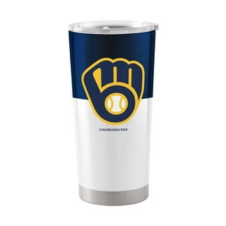 Milwaukee Brewers 16oz. Colorblock Stainless Steel Curved Tumbler