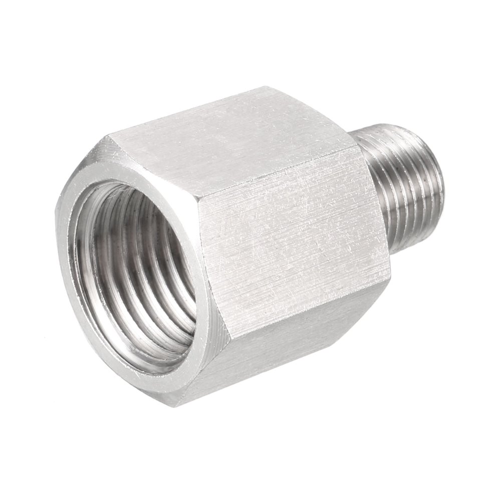 Pipe to Fitting Adapter, Pressure Gauge Adapter 1/8 PT Male Pipe to 1/4