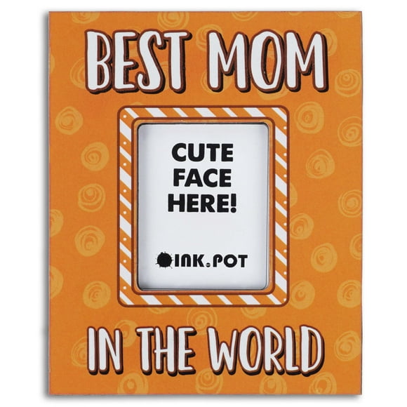 Inkdotpot Best Mom In The World! PhotoMagnetFrame-MagneticPhotoFramesFor Refrigerator Magnets- MiniPhotoFrames- Cute Gift ForMothers Day | 10 x 8 cm