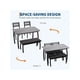 thumbnail image 5 of Hogar Dining Mesa Set Para 4 Wooden Cocina Mesa Con Upholstered Bench Y 2 Cushion Chairs Espacio Ahorra Dinette Set Para Studio Cocina Dining Room Apartment (43x28x30inch), 5 of 7