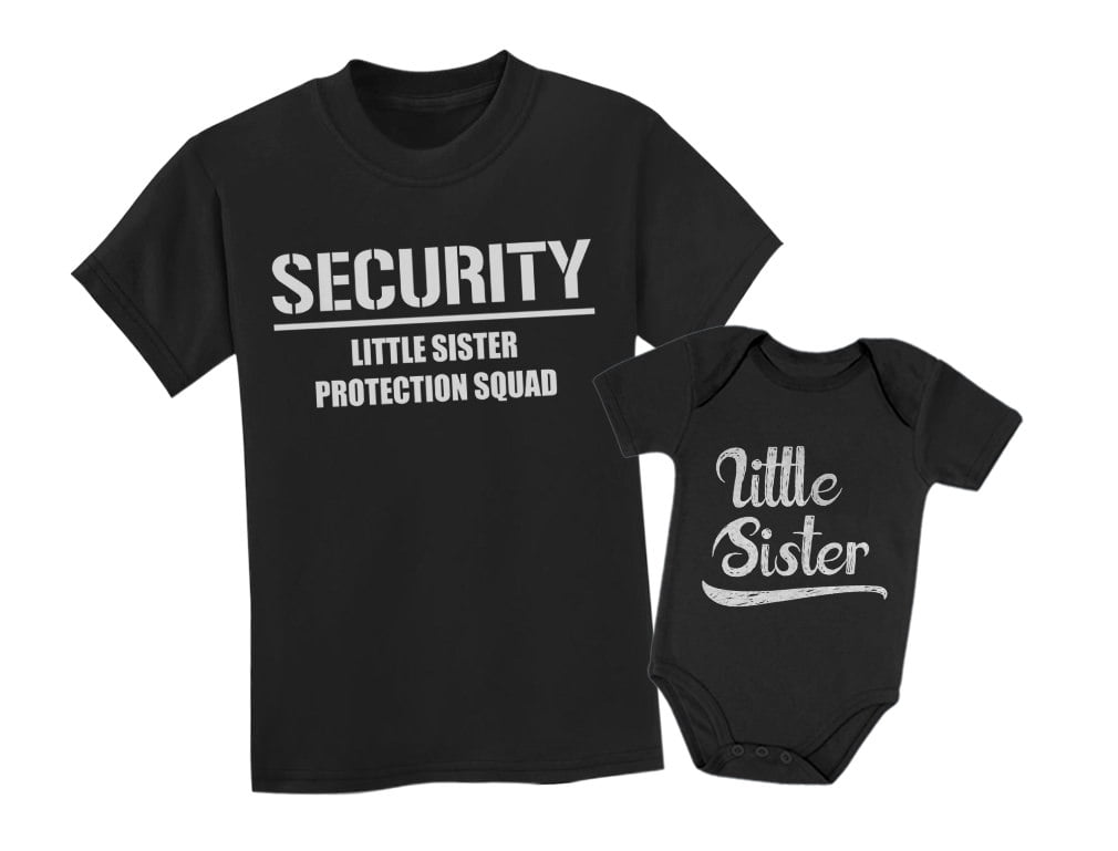 Security Little Sis T-Shirt Gifts for new big brothers gift ideas from sibling 