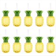 thumbnail image 1 of Vaso de Plástico con Forma de Piña, Vaso con Pajita, Decoración de Fiesta de Cumpleaños Luau, Vaso para Beber en la Playa de Verano, 1 of 5