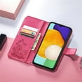 thumbnail image 6 of Wallet Case For Samsung Galaxy A53 5G, Clover Embossed Magnetic Closure Premium PU Leather [Folio Flip][Kickstand][Card Slots][Wrist Strap][Kickstand]Phone Cover For Samsung Galaxy A53 5G, Rose, 6 of 9