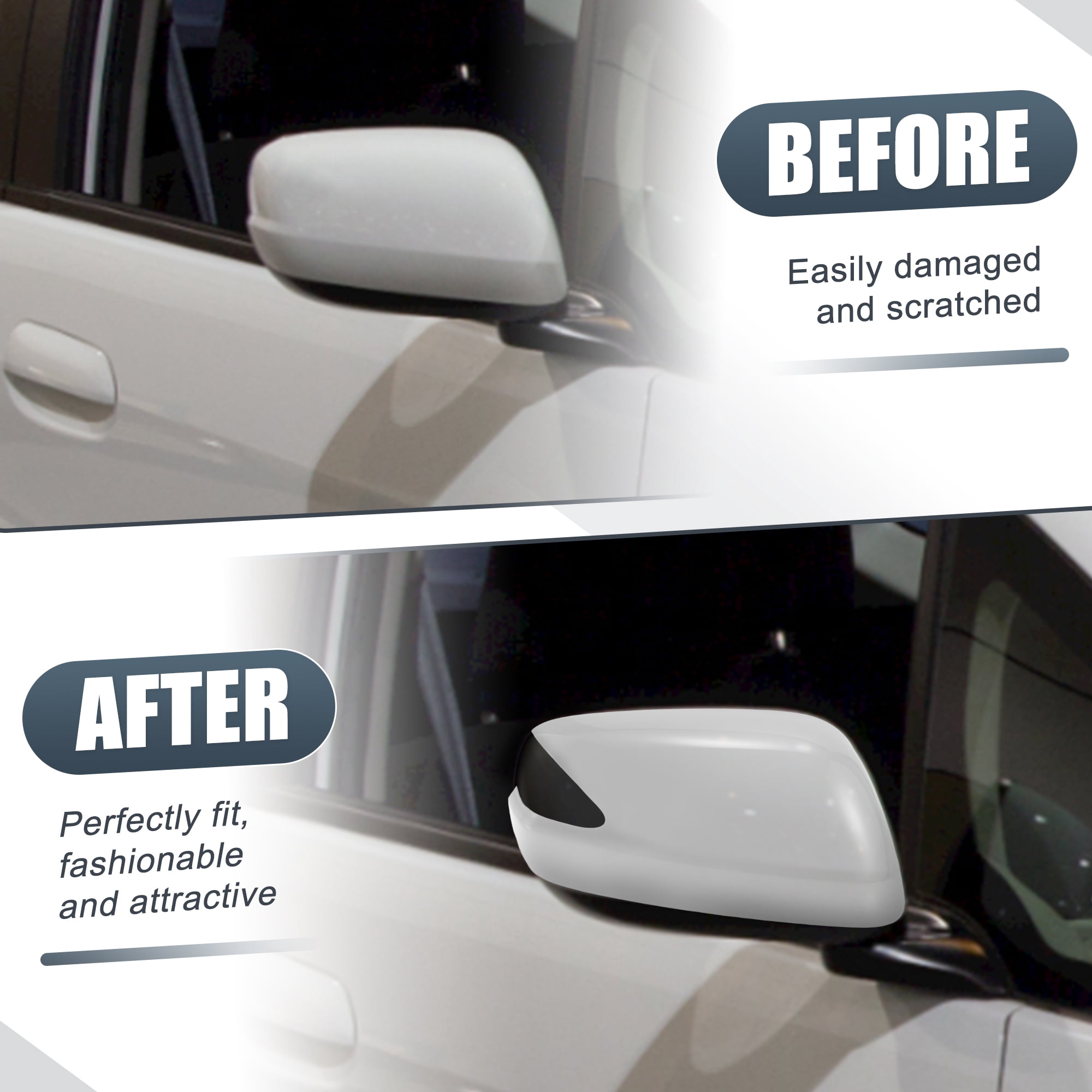 Unique Bargains Car Rear View Side Mirror Cover Cap for Honda Fit 2009-2013 Right Side