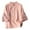 Pink, variant on Mandarin Collar Embroidered Linen Loose Fit 3/4 Sleeve Shirt for Spring Summer Plus Size Women's Top Women's Shirts Summer Rayon Long Sleeve Shirt Women