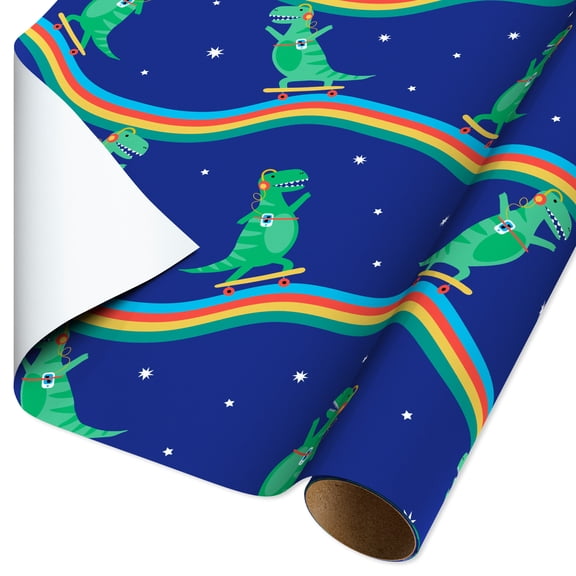 American Greetings Dinosaur Gift Wrapping Paper for Boys Birthday (96 in. x 30 in., 20 sqft.)