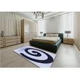 thumbnail image 5 of Ahgly Company Machine Washable Indoor Round Transitional Heavenly Blue Area Rugs, 6' Round, 5 of 7
