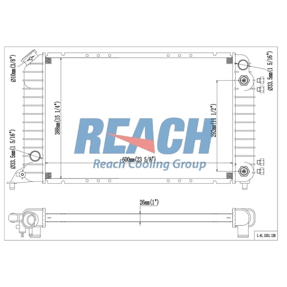 REACH 41-1531 Radiator for Chevy/GMC/PICKUP 94-97, Automotive Radiator Replacement Part