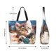 thumbnail image 5 of Balery Playful Cat Bolsa Tote Estilo Estético con Cremalleras, Bolsa de Hombro, Bolsa de Compras Grande y Plegable, 5 of 8