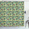 thumbnail image 1 of Ambesonne Fish Shower Curtain, Hungry Piranhas in Ocean, 69"Wx84"L, Multicolor, 1 of 3