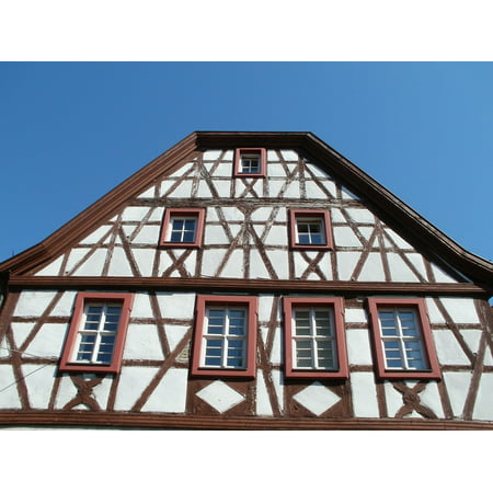 Canvas Print Timber Framing Building Architecture House Wood Stretched Canvas 10 x