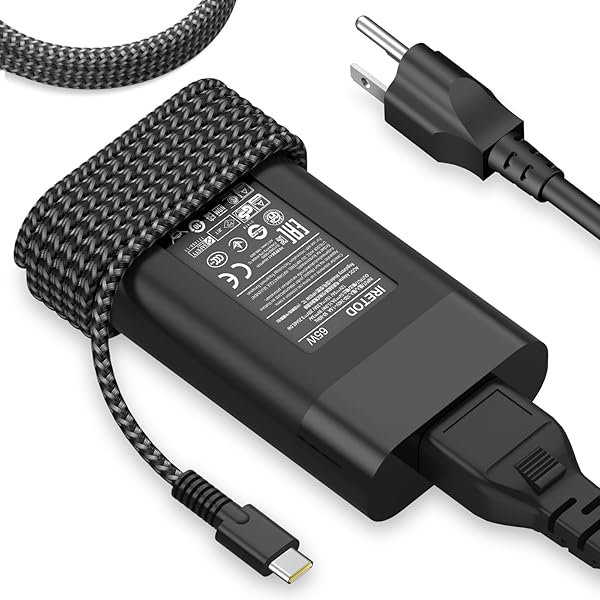 wonima02 Charger Compatible with HP Laptop Computer 65W 45W USB C Fast Power Adapter, New Slim Type C Power Cord