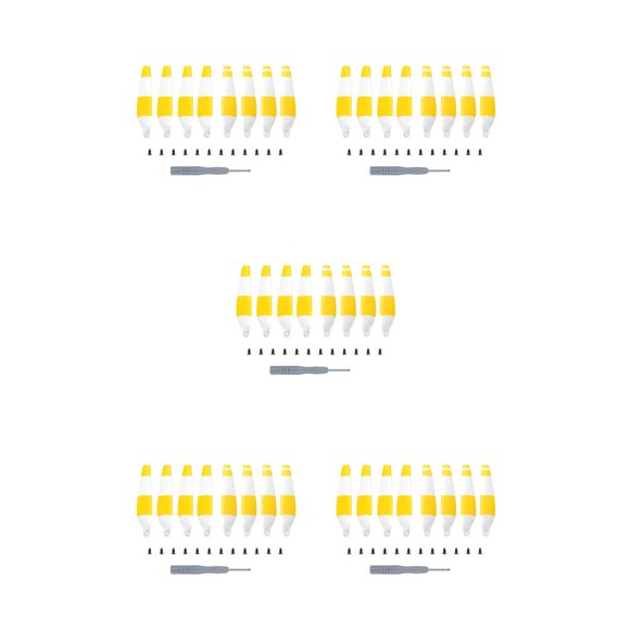 Inteprter 8 piezas Wing Airscrew Dual Airfoils Pequeño fácil de instalar y desmontar Airfoil Minimalist rendimiento Barra amarilla Type2 NO2