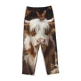 thumbnail image 4 of Balery Cow With Butterflies print Women's Pajama Pants,Ultra Lightweight Pjs,Lounge Pant-Small, 4 of 9