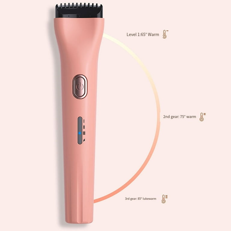 Vogacara Rizador de pestañas calentado seguro y respetuoso con la piel para resultados rápidos Rizador de pestañas eléctrico en cualquier Ayudas para vestirse con gancho de botón Rosa