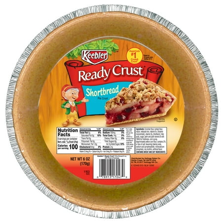 (3 Pack) Keebler Ready Crust 9 Inch Shortbread Pie Crust 6 (Best Food Processor For Pie Crust)