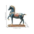 thumbnail image 3 of CarpNettore Elegant Fengshui Horse and Koi Sculpture Desktop Ornament for Living Room Office Bookcase Entryway Home Holiday Good Luck Decoration, 3 of 8