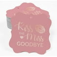 thumbnail image 2 of Inkdotpot Real Rose Gold Foil Kiss The Miss Goodbye Bridal Shower Tags Favor Bracket Shape Hang Pack Of 50 Paper Tags, 2 of 7