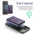 thumbnail image 3 of Allytechgroup Magnetic Compatible for iPhone 14 Plus Wallet Case, Detachable Cards Holder Wireless Charing Support Shockproof Protective Phone Cover for iPhone 14 Plus, Purple, 3 of 9