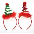 thumbnail image 2 of Navidad crece en la oscuridad espiral Navidad sombrero en forma de diadema Navidad Año nuevo fiesta regalo pluma primavera sombrero LED tocado, 2 of 4