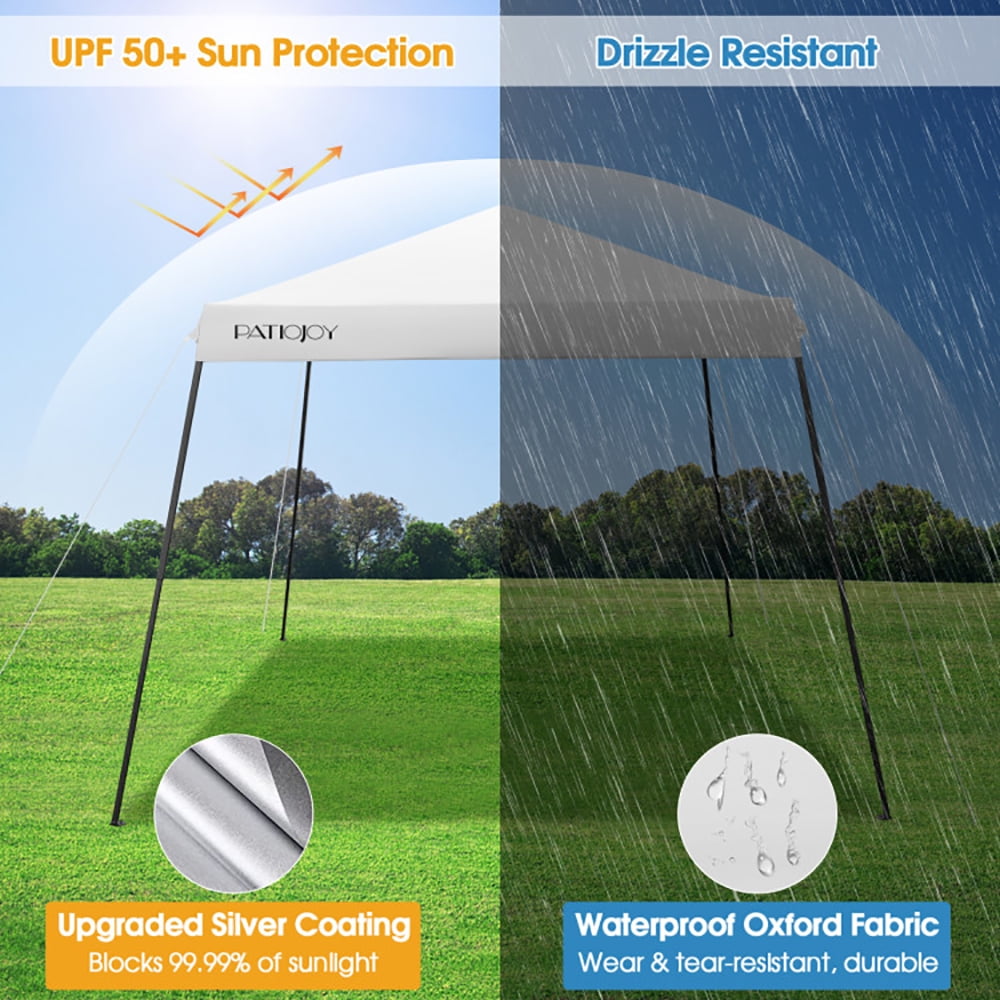 Aimee Lii 10 x 10 Feet Pop Up Canopy with with Mesh Sidewalls and Roller Bag, Backyard Canopy Gazebo for Party Camping BBQ Events, White Aimee Lii 10 x 10 Feet Pop Up Canopy with with Mesh Sidewalls and Roller Bag, Backyard Canopy Gazebo for Party Camping BBQ Events, White