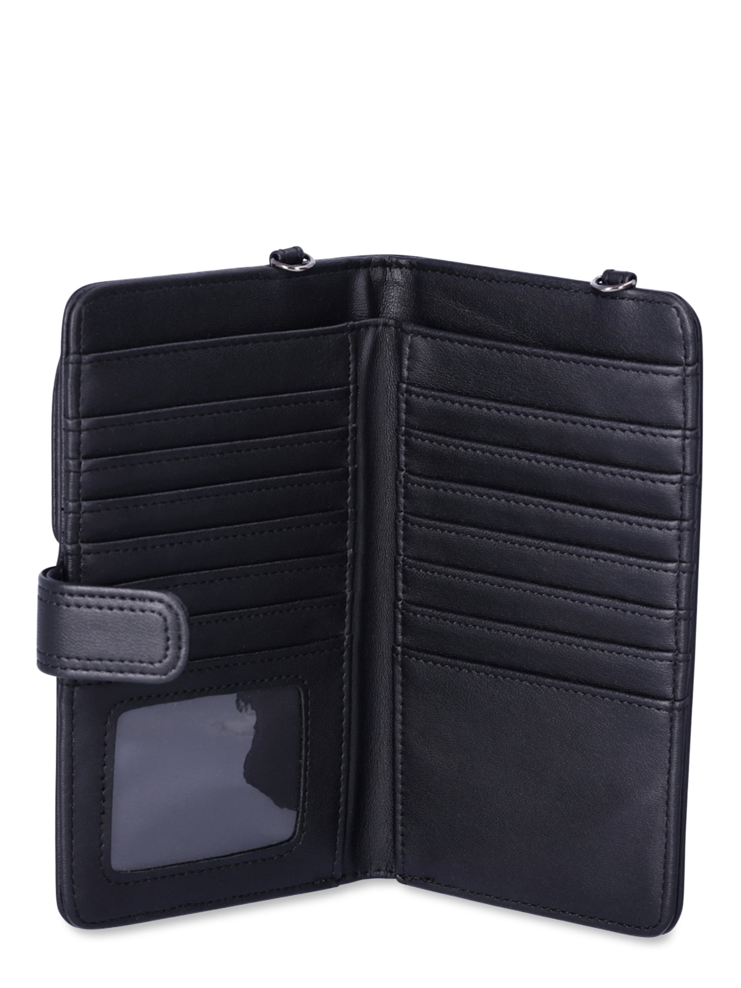No Boundaries Women's Phone Crossbody Bag, Black