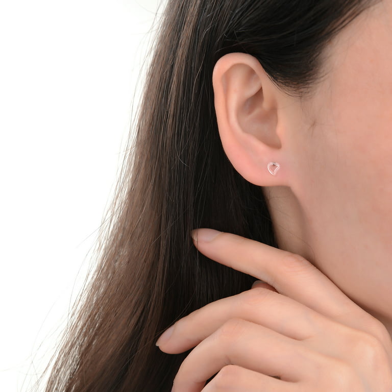 12 Pairs Tiny Plastic Earrings Set for Sensitive Ears,Clear Acrylic Post  Earrings for Women Girl