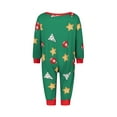 thumbnail image 5 of Christmas Family Pajamas Matching Set, Tree Print Long Sleeve T-shirt with Stars Print Pants Sleepwear Loungewear, 5 of 9