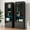 Black, variant on Amerlife 2-Piece Bookcase Storage Cabinet, Wood Glossy Bookshelf with 3-Tier Shelves, White
