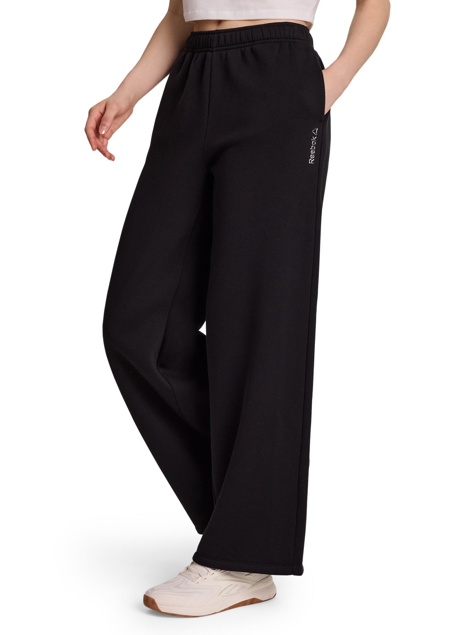 Reebok Women's and Women's Plus Game Day Fleece Wide Leg Pant, Sizes XS-4X
