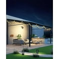 thumbnail image 4 of 12’ x 16’ Gazebo, Wall Mounted Gazebos Pergola, Aluminum Frame, Outdoor Patio Lean to Gazebo Awnings for Deck, Porch, Backyard and More, 4 of 9