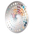thumbnail image 2 of Designart "Reflecting Urban Scenes III" Abstract Spiral Dot Round Wall Mirror - Oval Printed Decorative Mirror - Multiple Color Options, 2 of 5