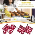 thumbnail image 5 of Salouo Tulips Flowers for Oven Mitts and Potholders BBQ Gloves-Oven Mitts and Pot Holders Non-Slip Cooking Gloves for Cooking Baking Grilling (4-Piece Set), 5 of 6