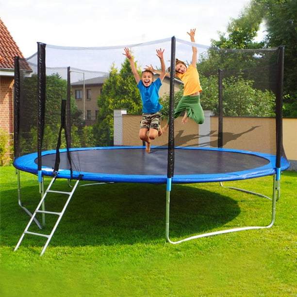 Lncdis 12 Ft Kids Trampoline With Enclosure Net Jumping Mat And Spring Cover Padding Walmart Com Walmart Com
