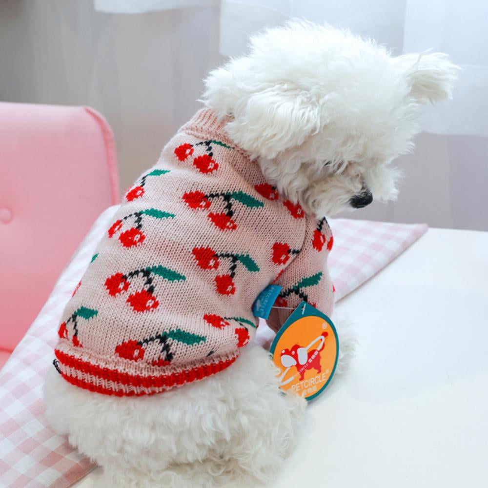 Beige ubest Dog Sweater Warm Jumper Pet Cat Twist Striped Sweater Coat in Autumn Early Winter Puppy Jacket Dogs Clothes M