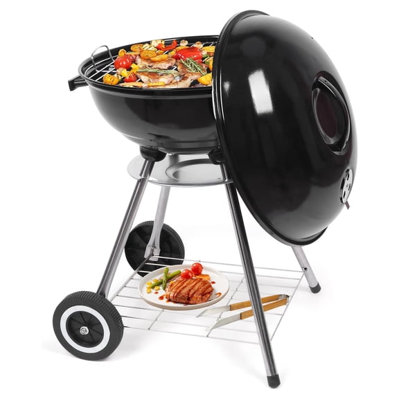 18 inch BBQ Charcoal Grill, Outdoor Portable Kettle Barbecue Grill with Stand, Heat Control,Camping Patio Backyard Picnic