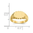 thumbnail image 5 of Real 14kt Yellow Gold 7.5x10.0mm Open Back Signet Ring Size: 5; for Adults and Teens; for Women and Men, 5 of 5