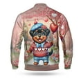 thumbnail image 2 of Happy Valentine’s Day Adorable Rottweiler Puppy Holding Heart Balloon All Over Print 3D Baseball Jacket Rottie Dog Lover Gifts Idea Bomber Jacket Softball - 00030, 2 of 6