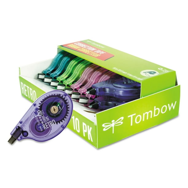 Cinta correctora Tombow MONO Retro 68723, paquete de 10