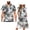 Plum Blossom Bird, variant on Garronmavis Blue Circle Couples Matching Outfits Husban and Wife Clothing Mens Short Sleeve Summer Beach Shirt Size 2XL and Womens Midi V-neck Flowy Hawaiian Dress